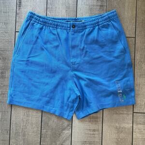 Polo Ralph Lauren Blue Pique Cotton Shorts XXL Elastic Waist Preppy Summer New